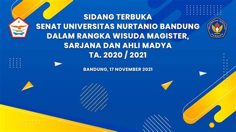 Wisuda Universitas Nurtanio Bandung Ta 20202021 Live Reupload Youtube