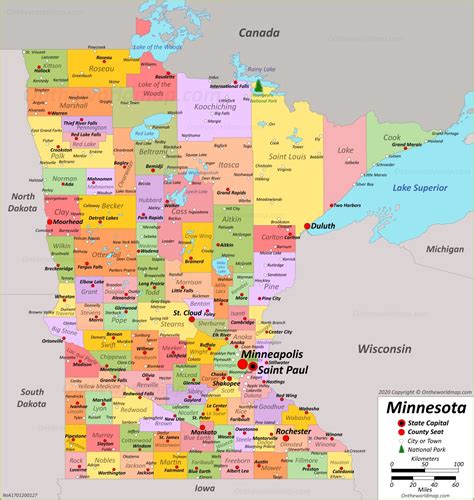 Minnesota State Map Usa Maps Of Minnesota Mn