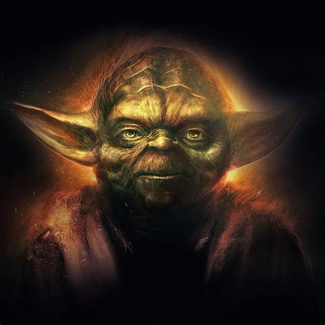 An79 Yoda Starwars Art Dark Illlust Film Poster