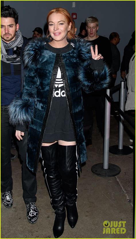 Lindsay Lohan Wears Thigh High Boots For Nightclub Appearance Photo