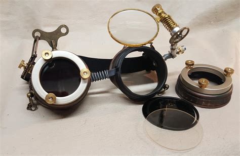 Steampunk Engineer Goggles With Large Magnifying Loupe Eventeny