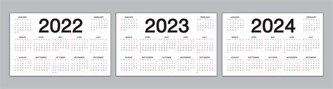Calendario De 2024 Años Aislado En El Vector Blanco Del Fondo