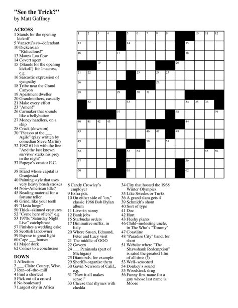 Printable Daily Crossword Customize And Print