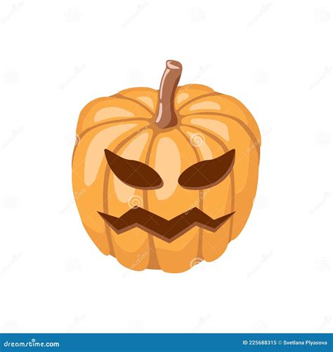 Halloween Pumpsikonen Orange Pumpa Som Leker Din Designmässiga Bild Av