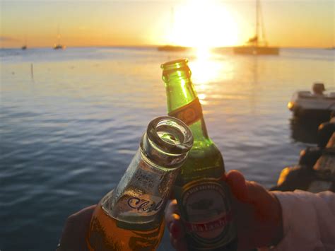 Here S To Sunset Beer Bottle Bottle Sunset