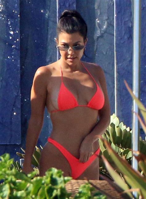 Kourtney Kardashian Flaunts Her Assets In Barely There Bikini A She