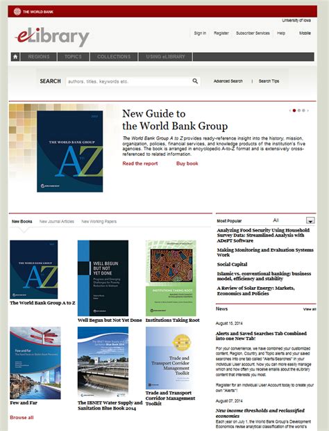 Follow us for #opendata updates & support, news, stories & data visualizations. Database of the Week: World Bank eLibrary- The University ...