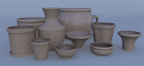 Clay Pots 3d Model By Universe3d Ubicaciondepersonascdmxgobmx