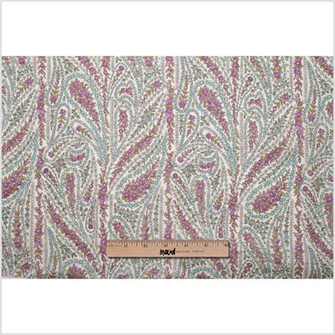 Magentacrystal Blue Paisley Printed Cotton Voile