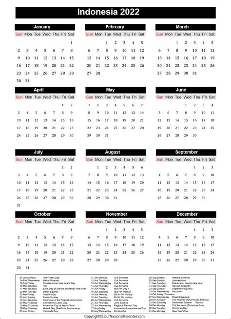 Kalender Indonesia 2022 Pdf Kalender Indonesia Online 2021 Jan 01