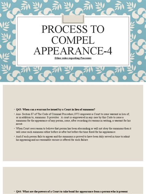 Other Process Part 4 Of Compel Appearance Pdf