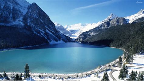 Free Download Lake Louise Far View Scene Wallpaper 1920x1080 For Your