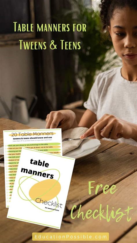 Teaching Table Manners Worksheets Elcho Table