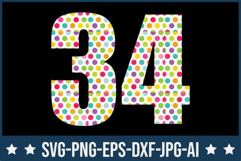 Polka Dot Numbers Svg Bundle Bundle · Creative Fabrica
