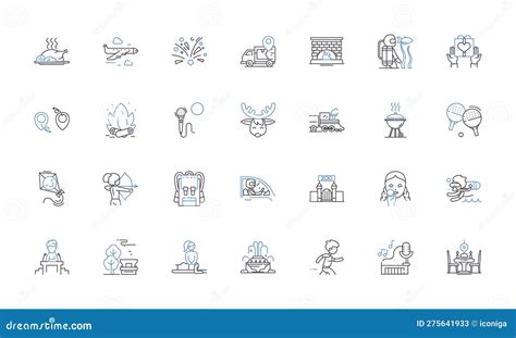 Odyssey Line Icons Collection. Epic, Adventure, Mythology, Journey