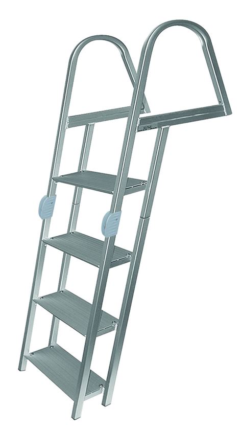 Jif Marine Folding Dock Ladder 4 Step Aluminum Ladder