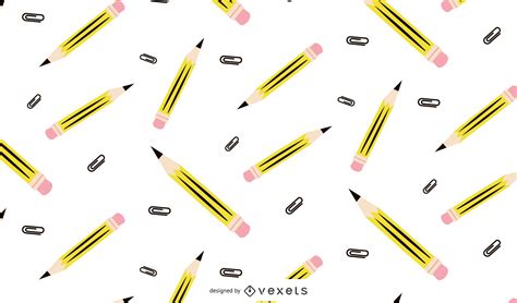 Seamless Pencil Pattern Design Vector Download