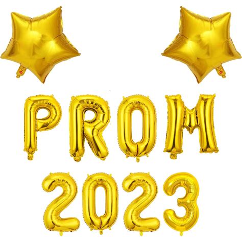 Buy Prom 2023 Balloons Gold Prom 2023 Decorations Balloons Banner