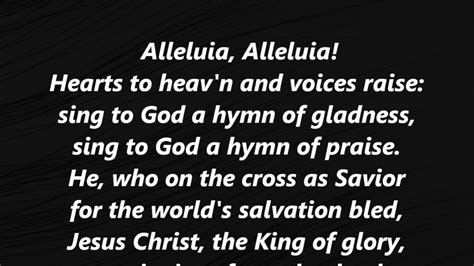 Alleluia Alleluia Hymn To Joy Beethoven Lyrics Words Text Easter Sing