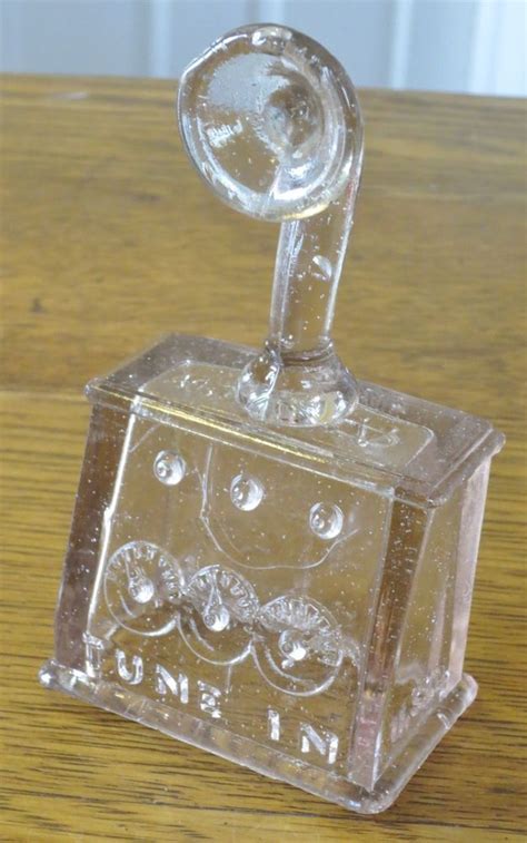 Antique Glass Candy Container Radio Tune In Mid 1920s Antique