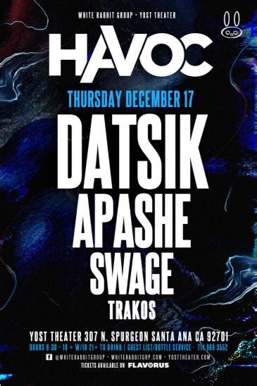 Havoc Ft Datsik And Apashe 18 Tickets 121715