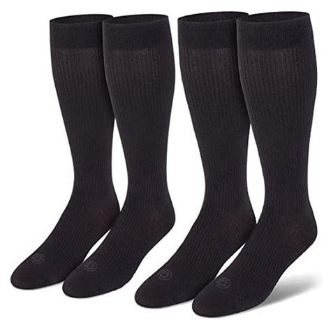 Doctors Choice Mens Graduated Compression Socks 8 15 Mmhg Over The Calf 2 Pairs Black