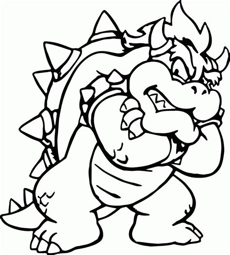 Mario Coloring Pages Bowser