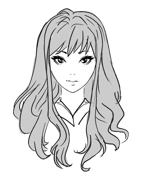 How To Draw Anime Girl Hair For Beginners 6 Examples Gvaats