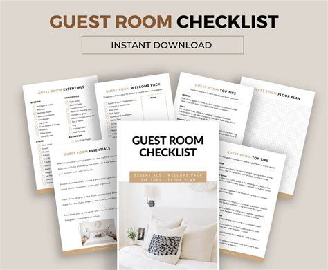 Guest Room Checklist Bundle Prepare Your Home For Instant Download Etsy