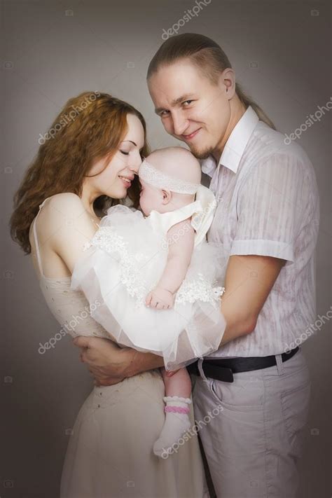 Naked Mother And The Father Hold The Kid On Hands Stock Photo By Sundikova N