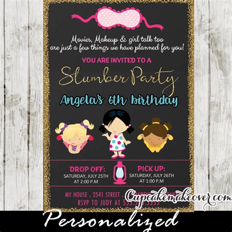 Maybe you would like to learn more about one of these? Slumber Party Invitations, Girls Sleepover Pajama Birthday ...