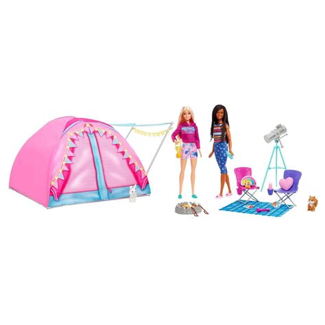 Barbie Camping Tent Dolls Brooklyn Malibu Dukker Lekiano