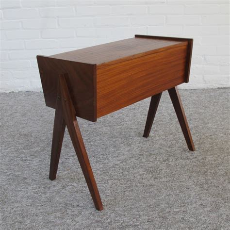 Vintage Teak Sewing Box 1960s 85565