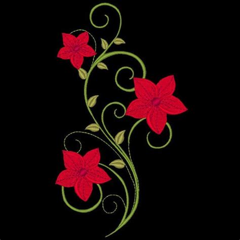 Fancy Flowers 11 1 Machine Embroidery Design Instant Etsy