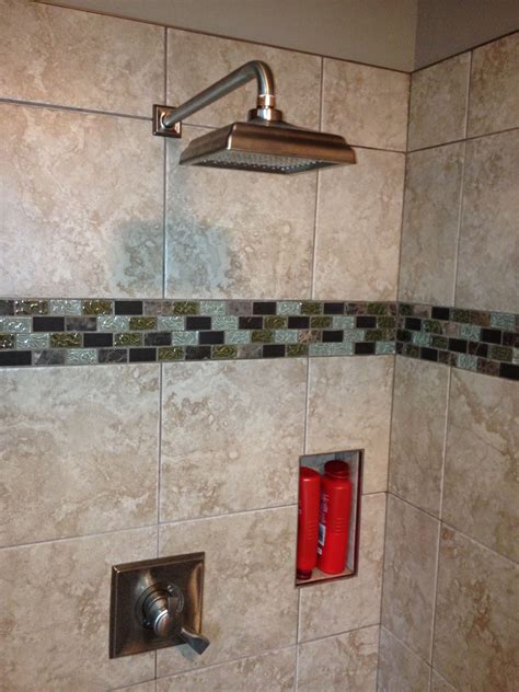 Waterfall Accent Tile In Shower Design Corral
