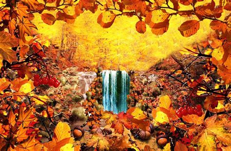 Autumn Waterfall Wallpapers 4k Hd Autumn Waterfall Backgrounds On