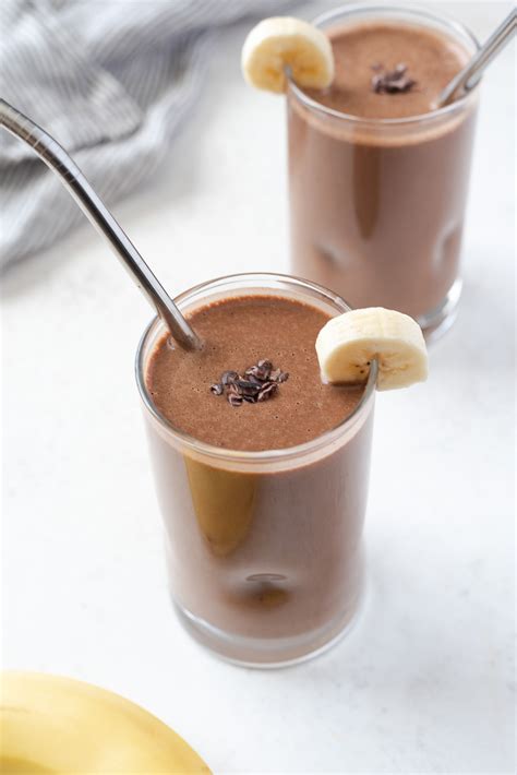 Chocolate Banana Protein Smoothie Flavor The Moments
