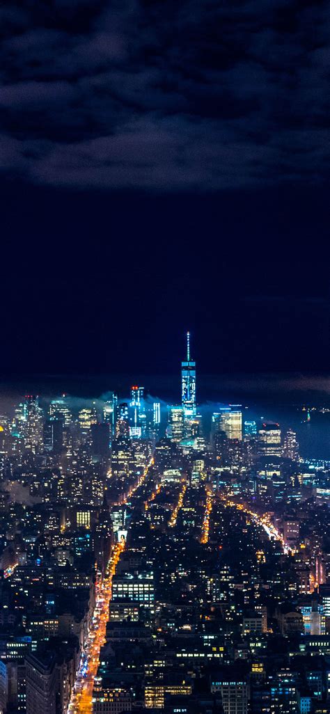 City Night Skyline Dark Iphone X Wallpapers Free Download