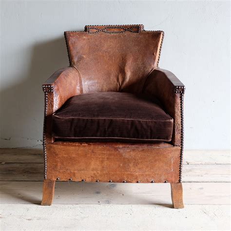 Restored vintage hand made in chelsea bordeaux leather armchair part of suite. French Antique Leather Armchair › Puckhaber Decorative ...