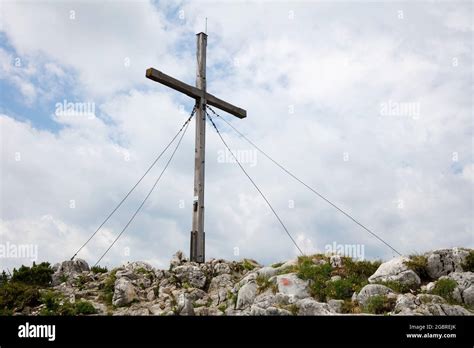 Geography Travel Austria Alps Waidring Massif Flagstone Cross On