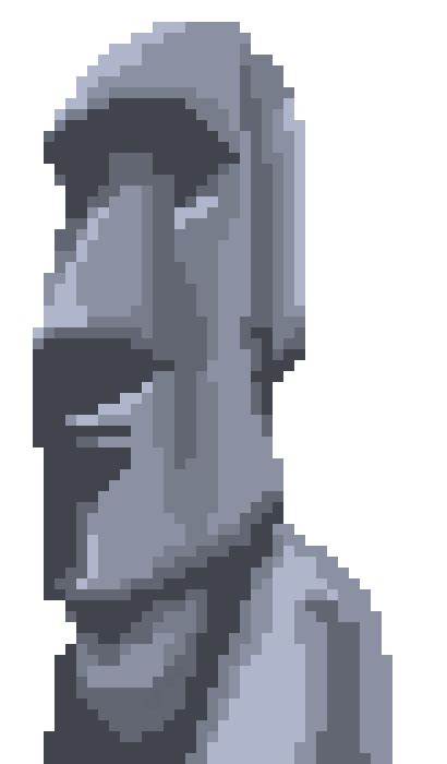 Easter Island Head With Shoulders Pixel Art Maker