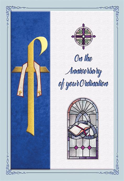 Ordination Anniversary Religious Cards Oa42 Pack Of 12