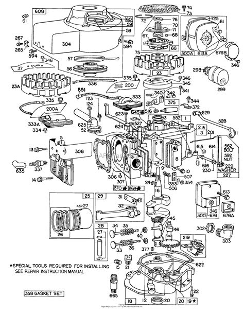 Briggs And Stratton 100992 0133 99 Parts Diagram For Complete Engine
