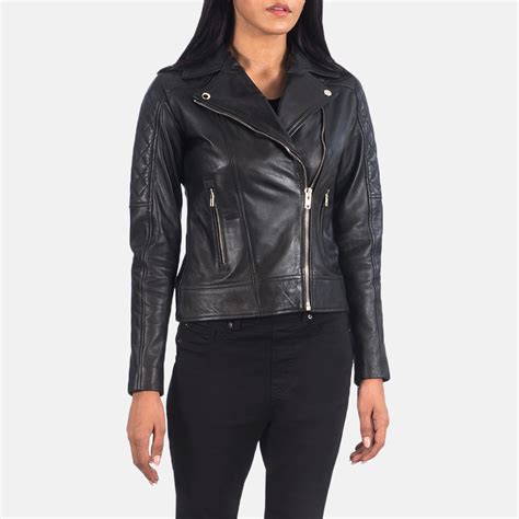 Women S Carolyn Quilted Black Biker Jacket