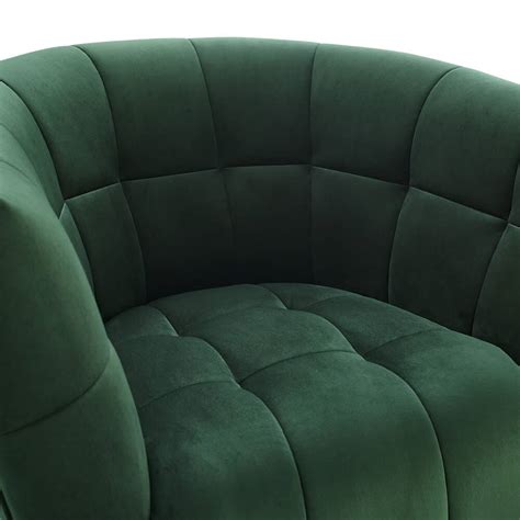 Darcy Emerald Green Velvet Swivel Chair Julian Joseph