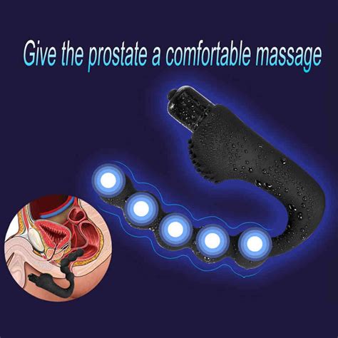 Smooth Butt Silicone 10 Speeds Anal Plug Prostate Massager Vibrator Butt Plugs 5 Beads Sex Toys