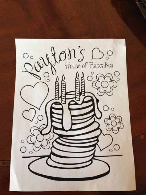 Pancake And Pajama Party Coloring Pages