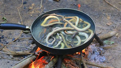 Fried Water Snake Recipe Eating Delicious Youtube
