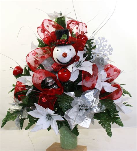 Beautiful purple & blue silk flowers.cemetery saddle floral arrangement was designed on a metal cemetery saddle frame which can be adjusted to fit any size headstone. Beautiful White And Silver Poinsettia's Christmas Cemetery ...