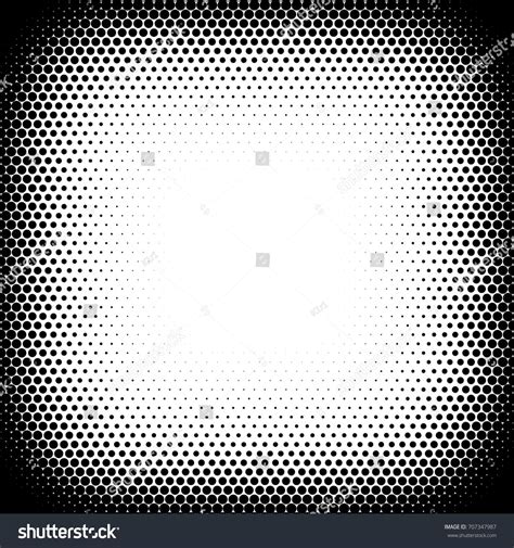 Halftone Frame Background Or Overlay Comic Backdrop Black And White
